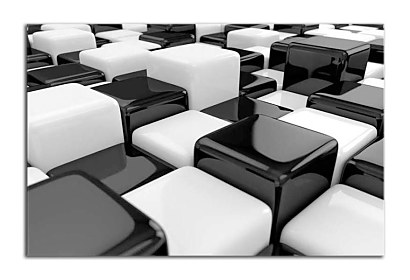 3D fototapeta Black White cubes 24863